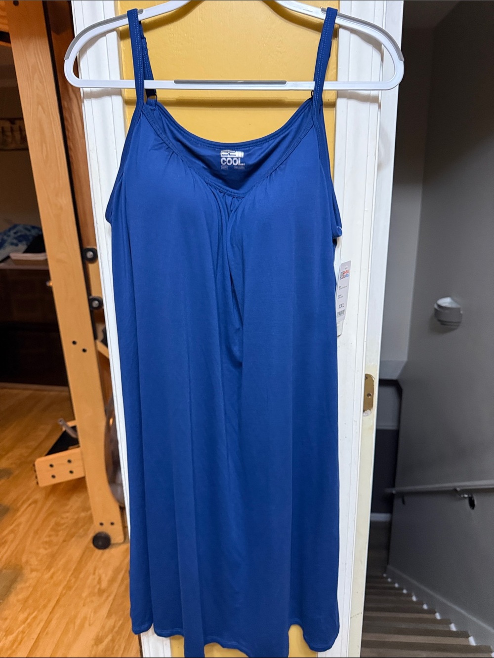 32° Degrees Cool Technology Women's Estate Blue Dress with built in sewn in bra